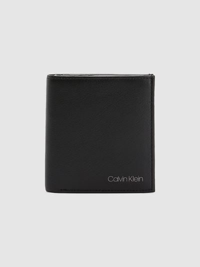 Calvin Klein Táskák & Kiegészítők HU941534 | Calvin Klein Bőr Trifold Férfi Pénztárca Fekete